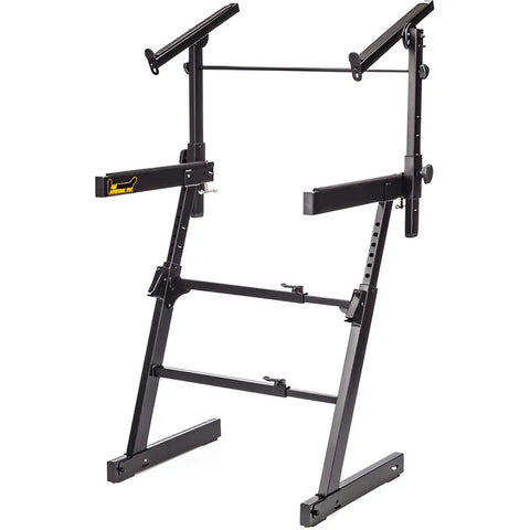 Soporte Hercules Ks410b Autolock Para 2 Teclados Tipo Z Negro