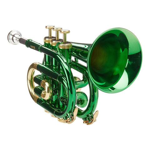 Trompeta Pocket Terminado Color Verde Roy Benson Pt-101e Verde