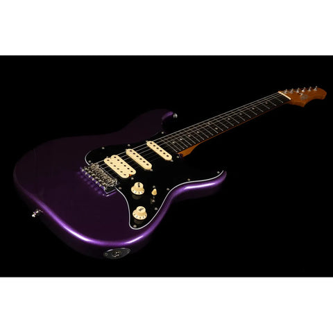 Guitarra Tipo Strato Jet Guitars Js-400 Plm R Plum Diestro Lila Palo De Rosa Violeta