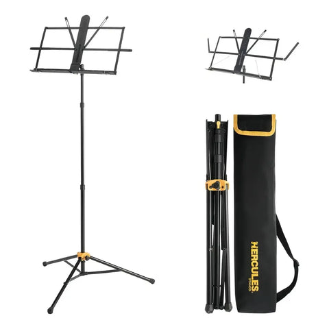 Soporte Para Partituras Hércules, Plegable Y Resistente, Modelo Bs118bb Awesome Black