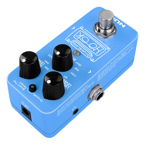 Pedal Mini Looper Nux Ndl-3 Hook Drum & Loop Azul