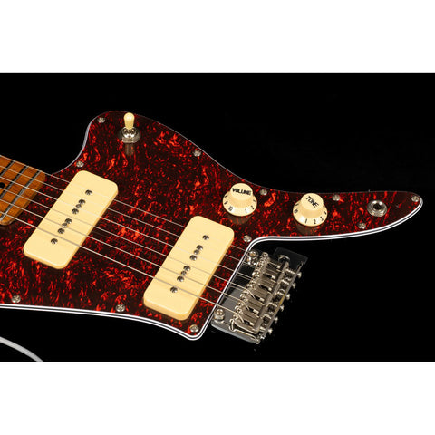 Guitarra Tipo Jaguar Jazz Master Jet Guitars Jj-300p90 Negra Diestro Negro Maple