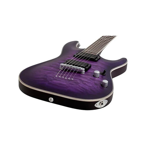 Guitarra Schecter Electrica Modelo C-1 Platinum Spr Diestro Satin Purple Burst Ébano Violeta Oscuro