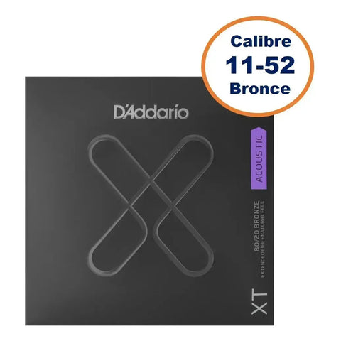Cuerdas P/ Guitarra Acústica Bronce 11-52 D'addario Xtabr1152