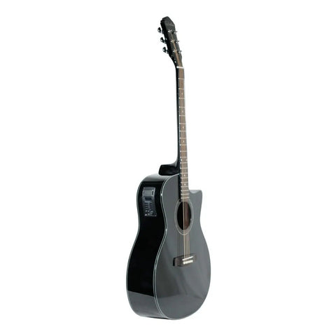 Guitarra Electroacústica  La Sevillana Ga-320ceq Blk Negro Diestro