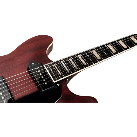 Guitarra Eléctrica Mars Hollowbody 335 P90 Satin Red Color Rojo Material Del Diapasón Palisandro Orientación De La Mano Diestro Palo De Rosa