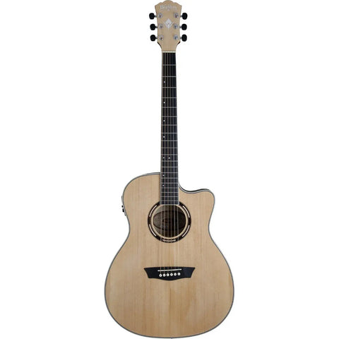 Guitarra Electroacústica 6 Cuerdas Natural, Washburn Ag40ce Natural Diestro