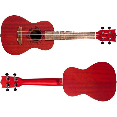 Ukelele Concierto Acústico Flight Duc 380 Caoba Coral Rojo Incluye Funda