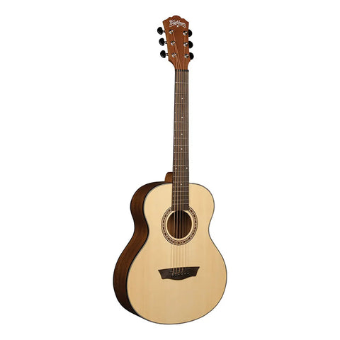 Washburn Travel Mini Agm5k Guitarra Acústica Tapa Abeto Color Natural Diestro