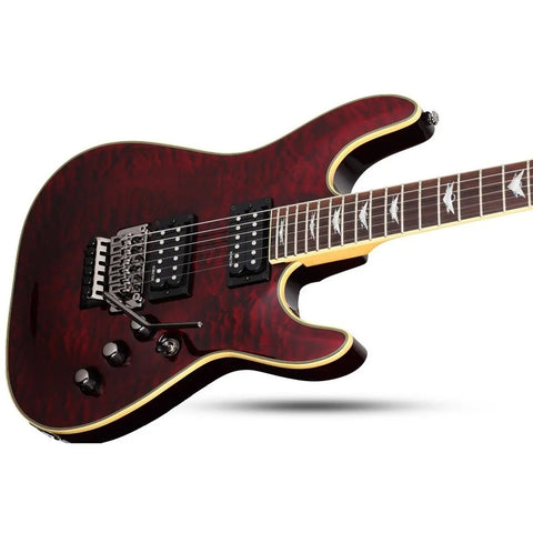 Guitarra Eléctrica Cereza Negro, Schecter Omen Extreme-6 Fr Diestro Black Cherry Palo De Rosa
