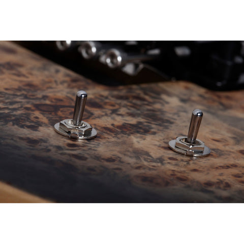 Guitarra Eléctrica Sólida Schecter Reaper-6 Fr S Cbu Diestro Satin Charcoal Burst Ébano