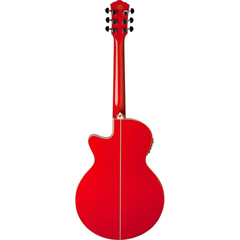 Washburn Ea10 Guitarra Electroacústica Roja Color Black Orientación De La Mano Diestro Rojo