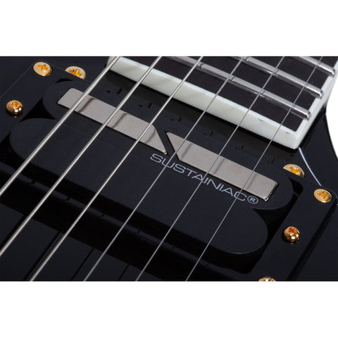 Guitarra Eléctrica Schecter Sg Zv-h6llyw66d-s Glosss Black Diestro Negro Ébano