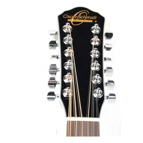 Oscar Schmidt Od312ce Guitarra Electroacústica 12 Cuerdas Para Diestros Black Brillante