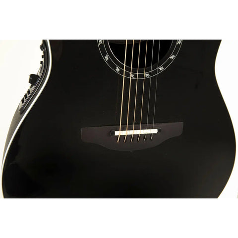 Guitarra Electroacústica Ovation 2771ax-5-g Negra Color Negro Material Del Diapasón Palisandro Orientación De La Mano Diestro Palo De Rosa