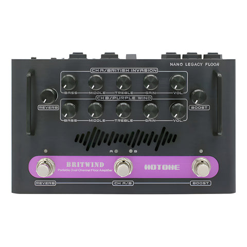 Amplificador De Piso Dos Canales Hotone Nlf-1 Britwind Negro