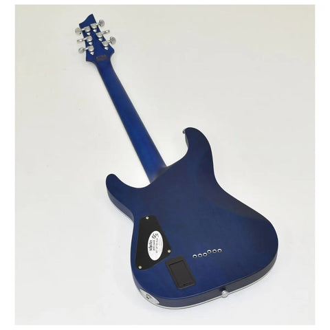Guitarra Schecter Electrica Modelo C-1 Platinum Spr Diestro Satin Purple Burst Ébano Violeta Oscuro