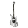 Guitarra Eléctrica Schecter Synyster Standard De Caoba Gloss White With Black Pin Stripes Brillante Con Diapasón De Ébano