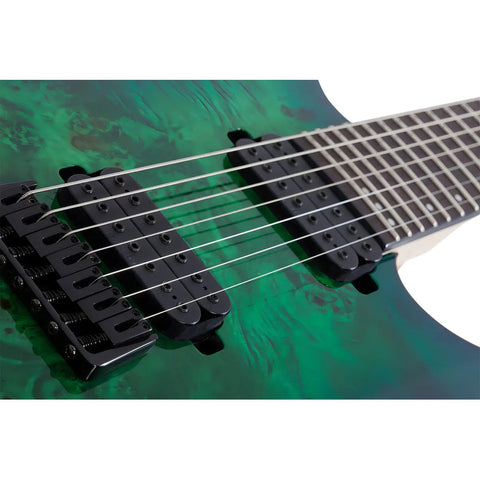 Guitarra Eléctrica Schecter C-7 Pro Caoba Aqua Burst Diapasón Wengué Diestro