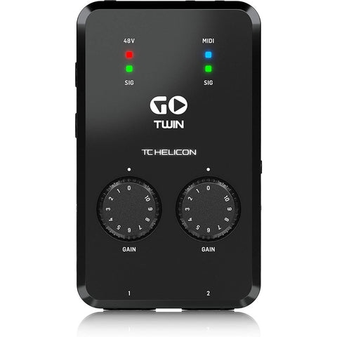 Interfaz De Audio/midi De 2 Canales Tc Helicon Go Twin Negro
