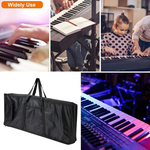 Funda Proel Negra Para Teclado 61 Teclas Modelo Bag910p Con Bolsillo Negro
