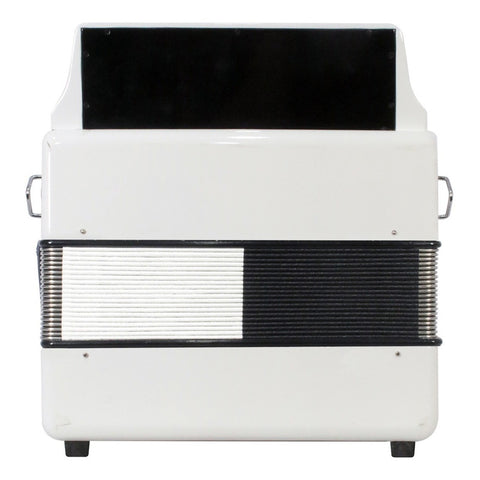 Acordeón Blanco De 31 Botones Tono De Fa Moretti Milan Fbbeb