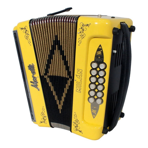 Acordeón Amarillo 31 Botones Tono De Sol Moretti Milan Gcf