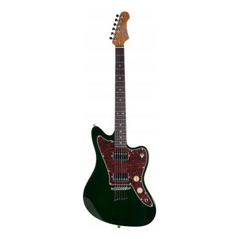 Guitarra Electrica Offset Verde Jet Guitars Jj-350 Diestro Verde Maple
