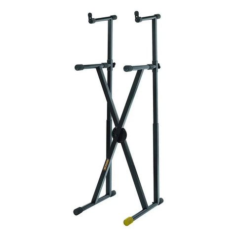 Soporte Hercules Ks210b Para 2 Teclados Con Ez Lock Awesome Black