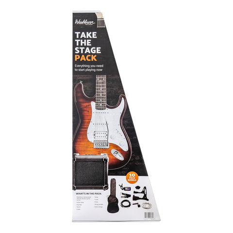 Paquete De Guitarra Eléctrica Washburn Sdfsbpack-u Sunburst Diestro Naranja Oscuro Techwood