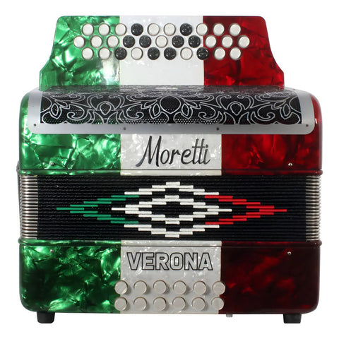 Acordeon De 31 Botones Tono Sol Moretti Verona Gcf Bandera Tricolor