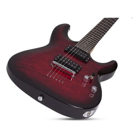 Guitarra Eléctrica Schecter C-6 Plus See-thru Cherry Burst Diestro See-thru Cherry Burst Palo De Rosa