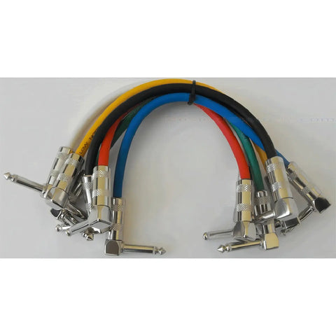 Set De 6 Cables Patch Mono De 20 Cm Para Pedales Quiklok Fpc120k, Colores