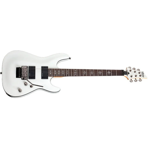 Guitarra Schecter Demon-6 Fr Blanca Tilo Puente Floyd Rose C 24 Trastes Diestro Vintage White Palo De Rosa