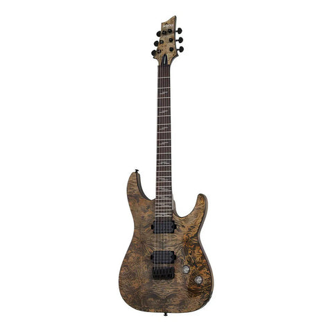 Schecter Omen Guitarra Eléctrica Charcoal Elite-6 Color Marrón Material Del Diapasón Maple Diestro