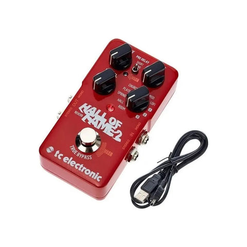 Pedal Tc Electronic Hall Of Fame 2 Reverb Para Guitarra Eléctrica Rojo