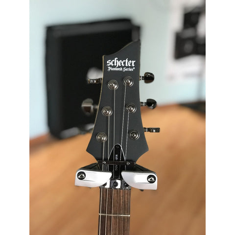 Guitarra Eléctrica Schecter Demon Series De Tilo Aged Black Satin Con Diapasón De Palo De Rosa