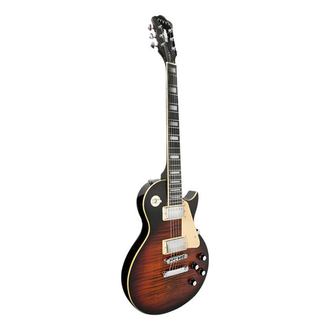 Guitarra Eléctrica 6 Cuerdas Mars Les Paul Traditional Tobac Diestro Marrón Oscuro Palo De Rosa