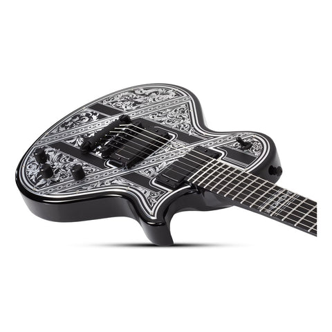 Guitarra Eléctrica Schecter Solo-ii Przym Palladium Diestro Negro Ébano