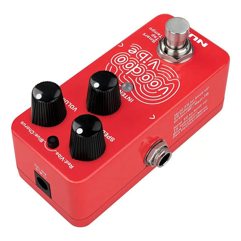 Mini Pedal Chorus Y Vibrato Nux Nch-3 Voodoo Vibe Guitarra Rojo