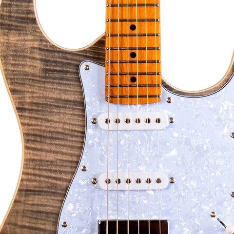 Guitarra Eléctrica Transparent Black Jet Guitars Js450 Diestro