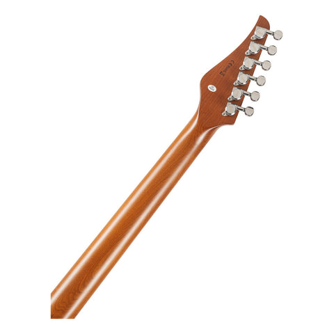 Guitarra Eléctrica Transparent Brown Jet Guitars Js-450q Café Diestro Maple Tostado