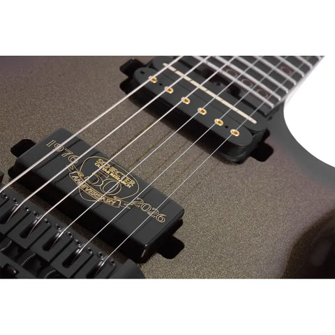 Schecter C-1 50th Anniversary  Guitarra Eléctrica Gold Burs Diestro Natural