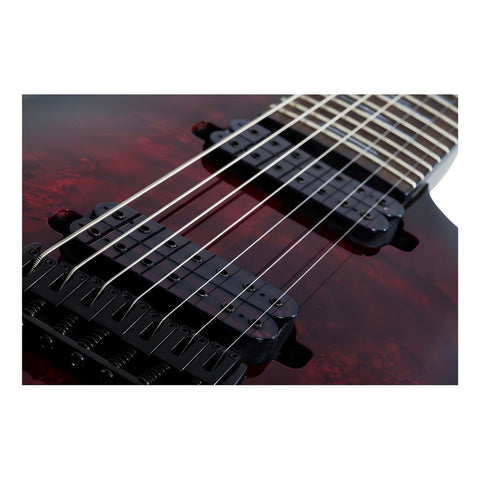 Guitarra Eléctrica Schecter Omen Elite-7 Caoba Black Cherry Burst 7 Cuerdas