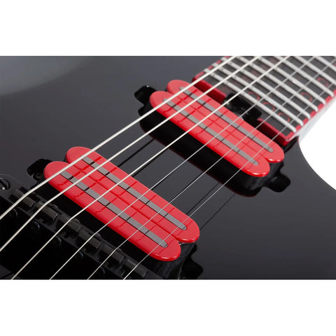 Guitarra Eléctrica Schecter Sunset-6 Red Dawn Gloss Black Diestro Negro Ébano
