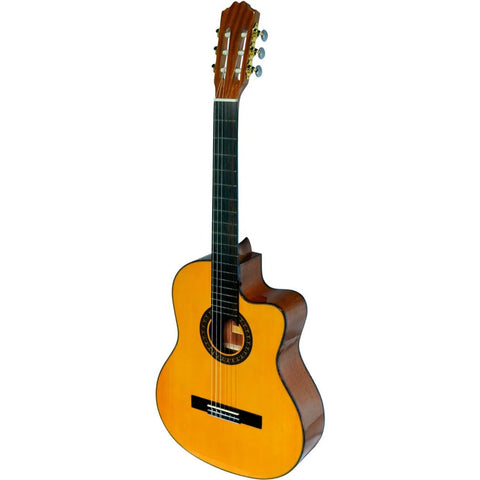 Guitarra Clasica Con Corte Tapa Abeto La Sevillana L-5c Natural