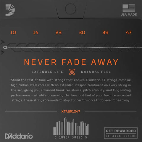 Cuerdas Bronce P/ Guitarra Acústica 10-47 D'addario Xtabr1047