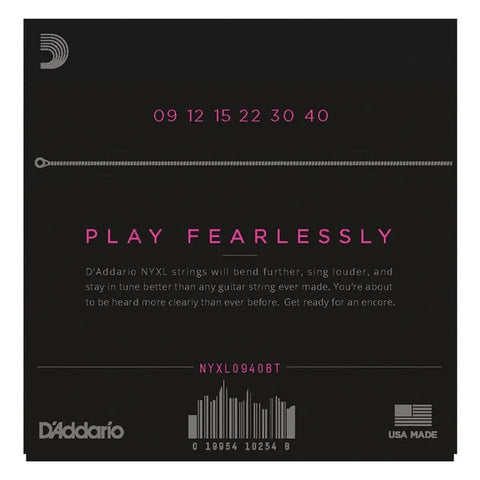 D'addario Nyxl0940bt Juego Cuerdas P/ Guitarra Eléctrica 9-40
