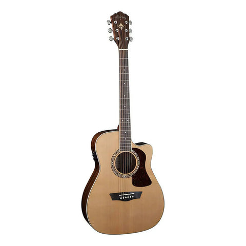 Washburn F11sce Guitarra Electroacústica Natural Tapa Cedro Diestro Ébano