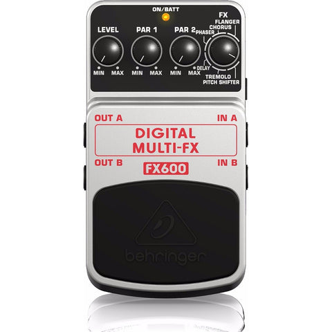 Pedal Multiefectos Digitales P/ Guitarra, Behringer Fx-600 Gris